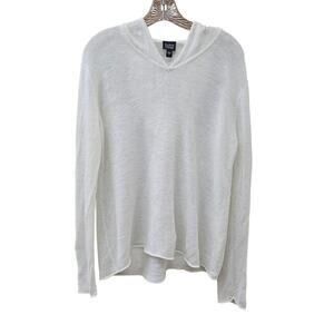 Eileen Fisher 100% Linen Hooded Knit Sweater Style #34LG Women's Large